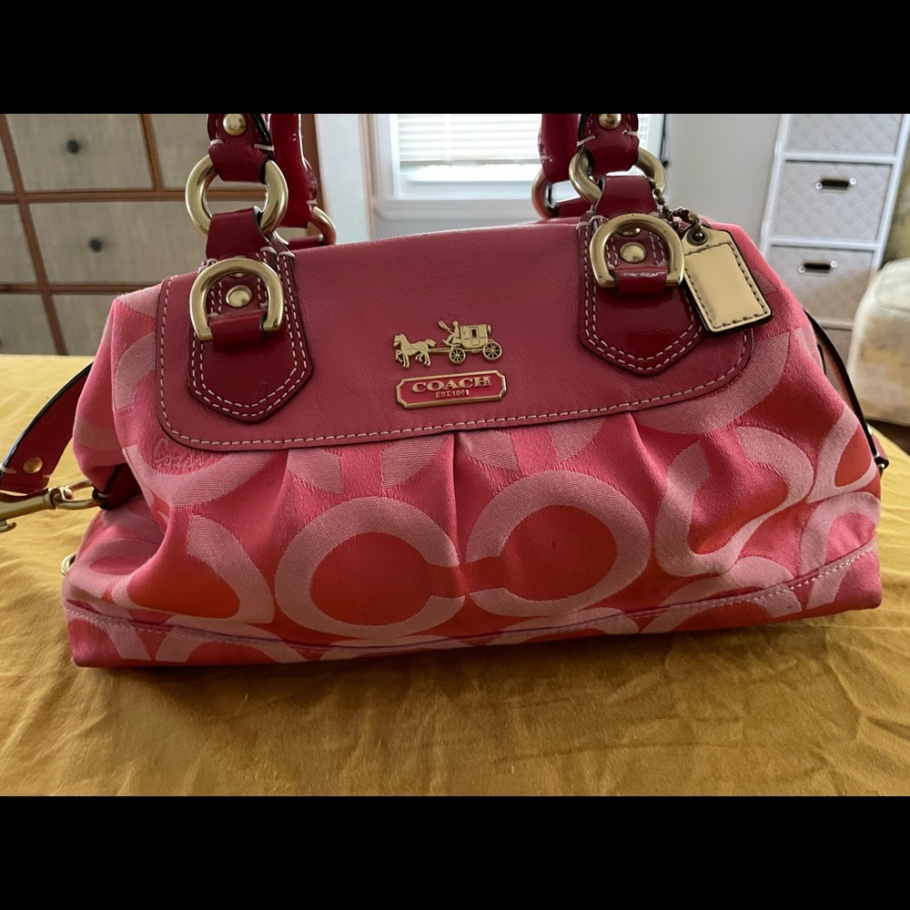 Hot pink Coach bag